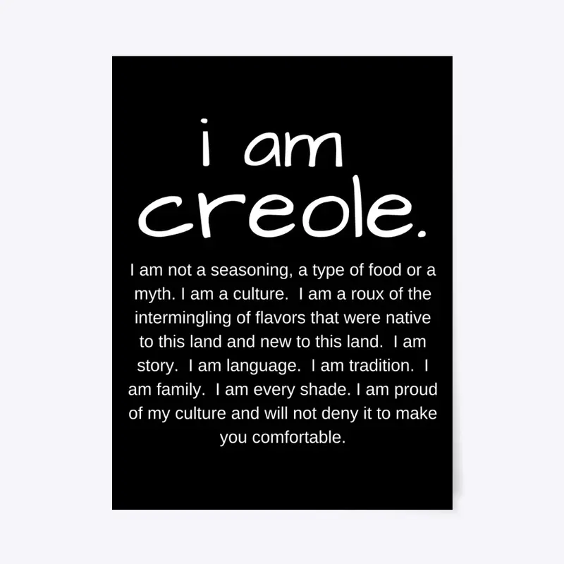 I am Creole