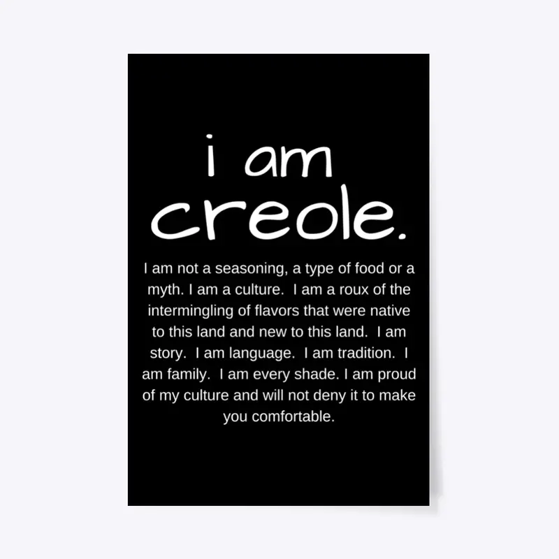 I am Creole